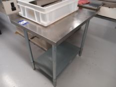 2x Stainless Steel Food Prep Tables