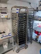 Bourgeat 20 Position Stainless Steel Tray Trolley with Vogue Gastronorm Trays