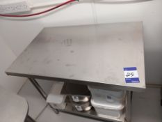 2x Stainless Steel Food Preparation Tables