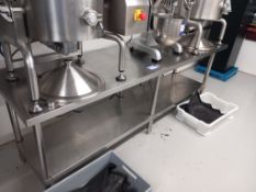 2x Stainless Steel Low Food Prep Tables