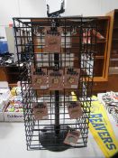Various giftware including zodiac necklaces, enamel badges, acrylic earrings etc