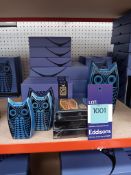 Various Hornsea Pottery (purple) including 3x large dishes, small dishes, owl money boxes, 6x cruets