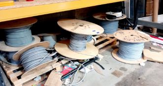 Quantity of various cabling to floor (part)