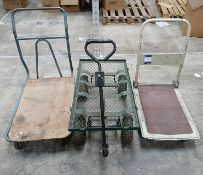 3 x Assorted Platform Trolleys