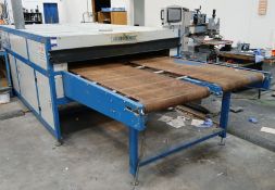 Adelco Ecotex throughfeed dual belt gas curing oven, Model ET1600-6B-XP-3, Serial Number ET150G-SB-