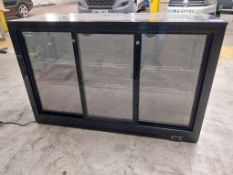 Adexa BC03P585 300litre 3 door glass fronted refrigerator