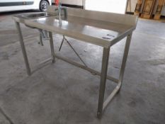 Adexa stainless steel preparation table with sink unit 1400mm(L) x 600mm(D) x 930mm(H)