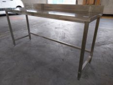 Adexa stainless steel preparation table 2000(L) x 600mm(D) x 970mm(H)