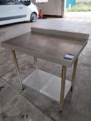 Vogue stainless steel preparation table with under shelf 900(W) x 600mm(D) x 905mm(H)