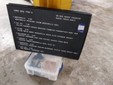3 x Retro display boards with quantity of push in numbers and letters