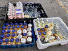 Quantity of soft drinks to include apple and orange juice, Diet Coke and water