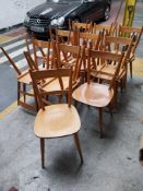 18 x Wooden dining chairs