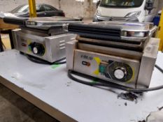 1 x Adexa EGD-10B & 1 x Adexa EGD-10A panini contact grills