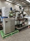 Adcock-Shipley Bridgeport turret mill S/N JB2394 (3ph) along with a Veratool cabinet filled with mac