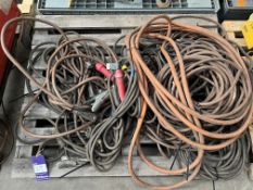 Pallet contents including electrode holders, clamps, cables etc