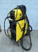 Esab Fabricator EM401I mig welder (3ph) on trolley with Esab Fabricator feed 304