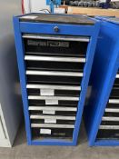 Clarke HD plus eight drawer storage cabinet & contents
