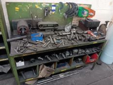 Engineers’ workbench to include a large quantity of tooling, micrometres, flute cutters, cutter