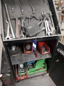 Engineers wooden tool chest and contents
