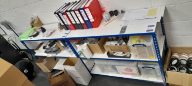 2x Three Tier Workbench and Long Workbench (Approximately 2m) with High Backed Swivel Chair.