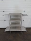 Four tier metal maid service trolley (65 x 45cm)