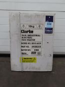 CLARK 'DEVIL 6009' 9KW industrial electric fan heater (boxed)