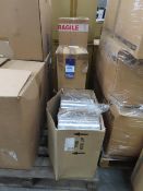 7 x assorted stainless steel waste bins