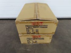 2 x Plastic two tier standard shelf trolley (boxed)