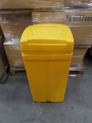 7 x UNICORN 70L yellow nappy bins