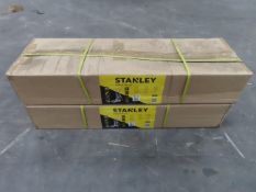 2 x STANLEY aluminium handtruck with stair skids and folding footplate max capacity 200kg (boxed)