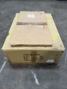Standard three tier black service cart (boxed) with a yellow 'Jolly' trolley lock box (boxed)