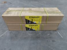 2 x STANLEY aluminium handtruck with stair skids and folding footplate max capacity 200kg (boxed)