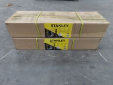 2 x STANLEY aluminium handtruck with stair skids and folding footplate max capacity 200kg (boxed)