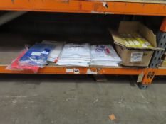 2000 x (20 x packs of 100 x ) yellow oversleves; SUPERTOUCH polycotton coats (medium, large & 2XL);