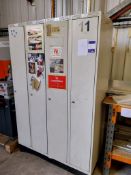 4 x door personel lockers (no key)