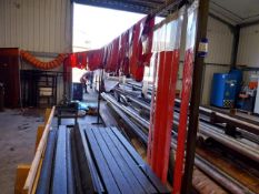 Approximateley 28 x plastic strip curtains (rail not included)