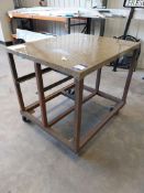 Mobile fabricated steel table (length 860 x width 1020 x height 920)