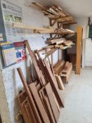 Qty of assorted wood offcuts, some hardwood