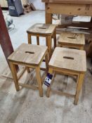4x Wooden Stools