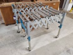 2x Extendable/Flexible Roller Conveyors