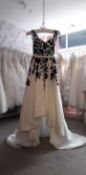 Hermione Suzie by Couture (Ivory with Navy Lace) Wedding Dress, Size 10, RRP £899