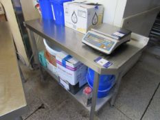 Parry stainless steel prep table