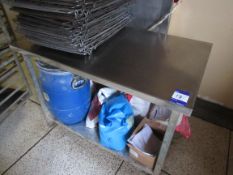 Stainless steel prep table with shelf