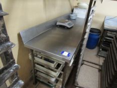 Stainless steel prep table