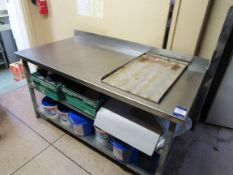 Stainless steel prep table with 2 under shelves