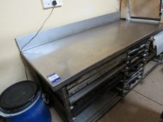 Stainless steel prep table