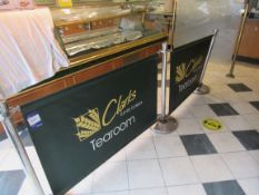 3 pedestrian barrier posts