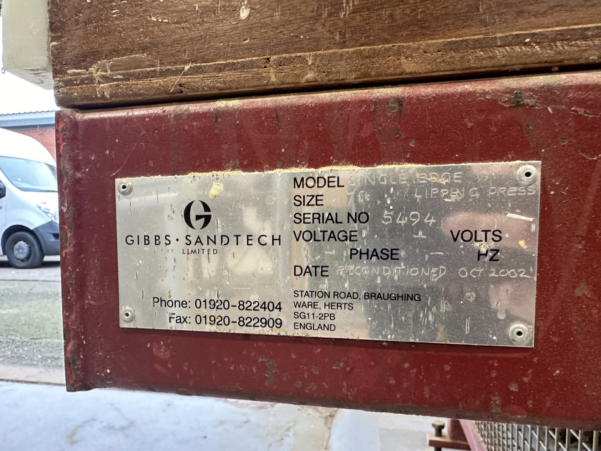 Gibbs Sandtech RF Lipping Machine, panel support table included - Image 9 of 10