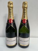 2 x Bottles of Moet & Chandon Imperial Champagne 12% 75cl
