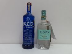 2 x Bottles of Gin- Haymans 41.4% 70cl and Boxer 40% 70cl